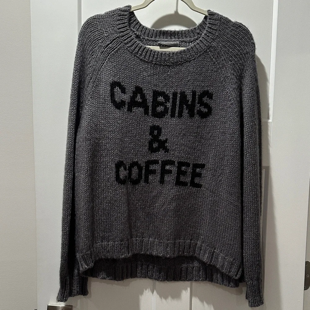 Wooden Ships Cabins and Coffee Sweater M/L - Picture 1 of 3